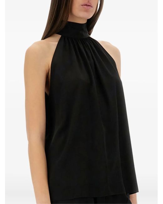 Tom Ford Black High-Neck Halterneck Blouse