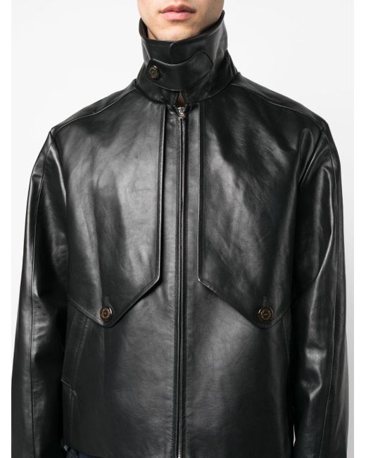 ジャケット・アウター kiko kostadinov MURAD LEATHER JACKET 48 Kiko Kostadinov Man Black Leather Jackets | ModeSens