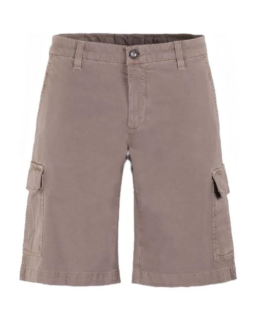 Bermudas con bolsillos cargo Moorer de hombre de color Gray