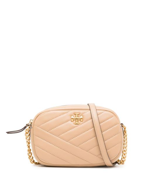 Tory Burch Kira Chevron-quilted Leather Crossbody Bag in Natural