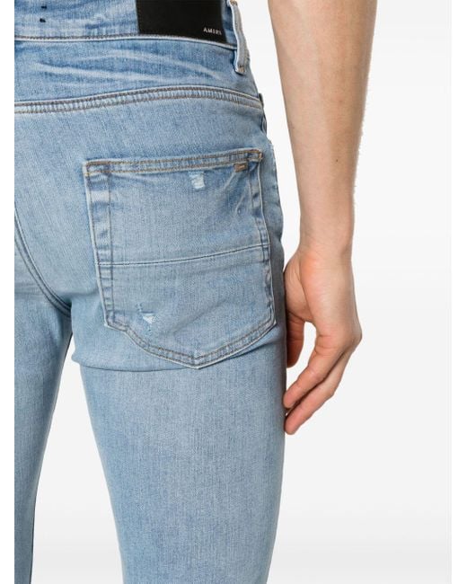 Amiri Blue Stack Skinny Jeans - Men's - Elastomultiester/elastane/cotton for men