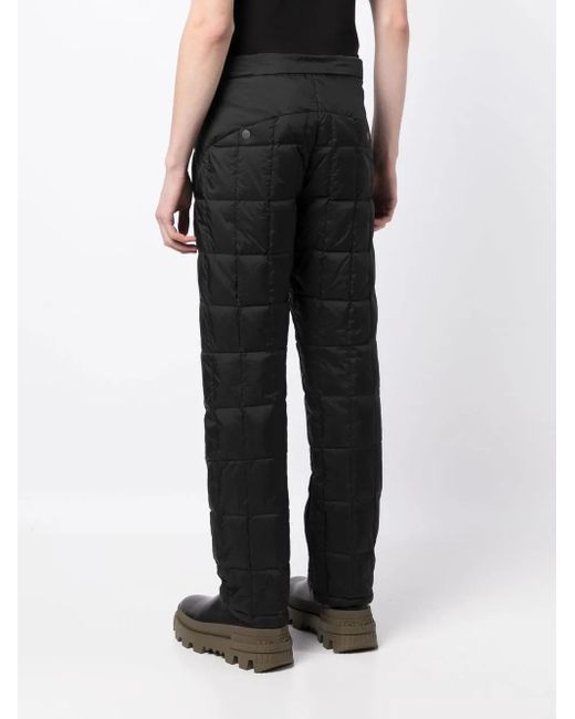 Ienki Ienki Black Quilted Two-Pocket Straight Trousers for men