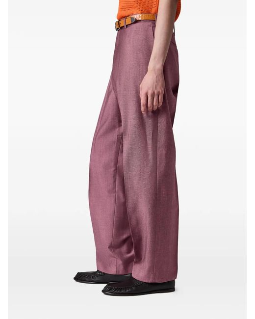 Paul Smith Purple Relaxed-Fit Pleated Tailored Trousers for men