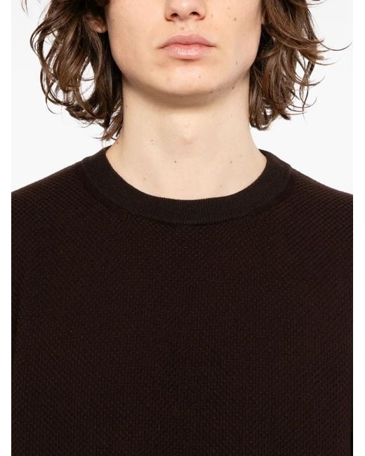 Canali Black Textured Top for men