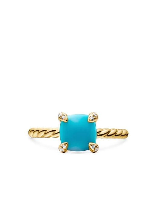 David Yurman Multicolor 18Kt Châtelaine And Diamond Ring (7Mm)