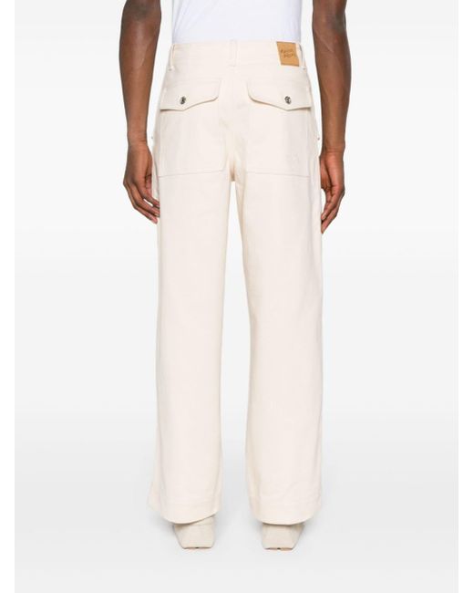 Maison Kitsuné Straight Jeans in het White voor heren