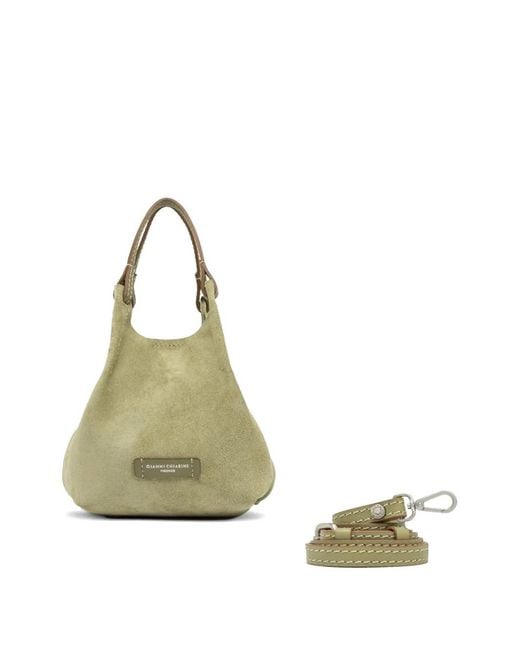 Gianni Chiarini Green Dua Leather Shoulder Bag