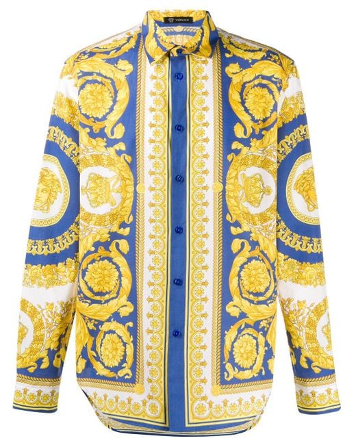 Woestijn filosofie Pygmalion Versace Overhemd Met Barok Print in het Geel voor heren | Lyst NL