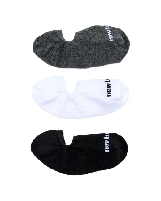 New Balance White Logo Socks