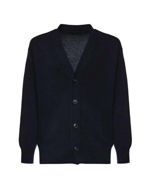 Fay Blue V-Neck Wool Cardigan for men