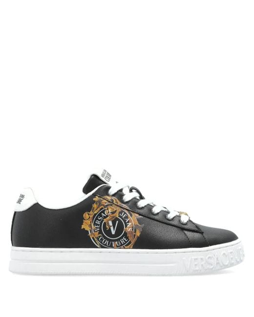 Baskets À Logo Imprimé Versace Jeans Couture en coloris Black
