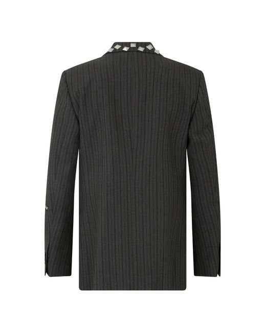 Moschino Black Single-Breasted Jacket for men