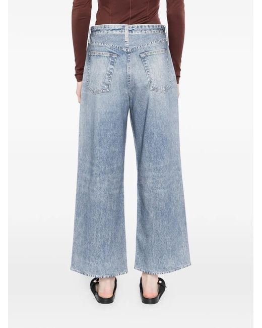 Rag & Bone Blue Miramar Wide-Leg Pants