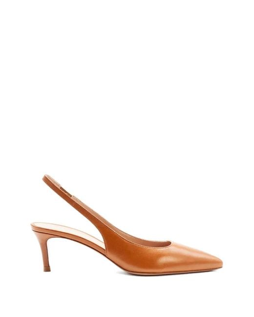 Festamilano Brown Dalila Slingback Heeled Pumps