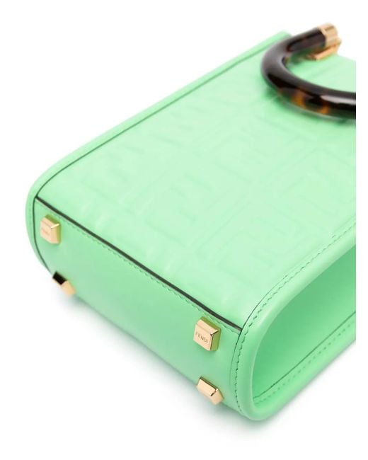 Sac Cabas À Motif Monogrammé Fendi en coloris Green