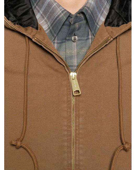 Carhartt Brown Og Active Hooded Jacket for men
