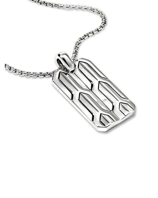 John Hardy Metallic Icon 50 Tag Necklace for men