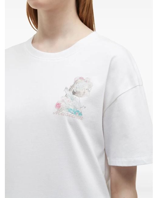Musium Div. White Logo-Print T-Shirt