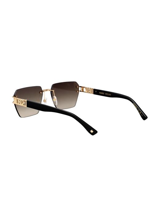 DSquared² Brown Logo-Plaque Sunglasses for men