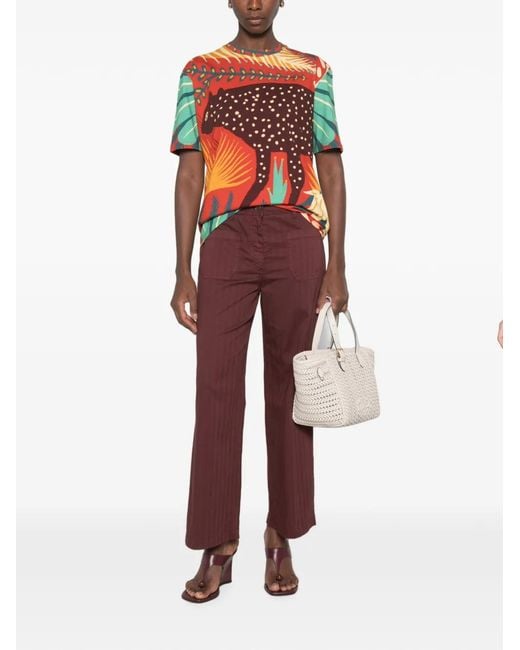 Etro Red Patch-Pocket Trousers