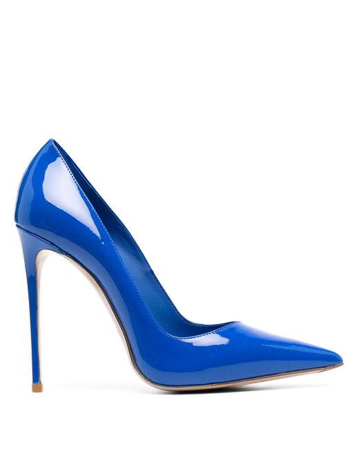 Le Silla Blue Eva Patent-Leather Pumps
