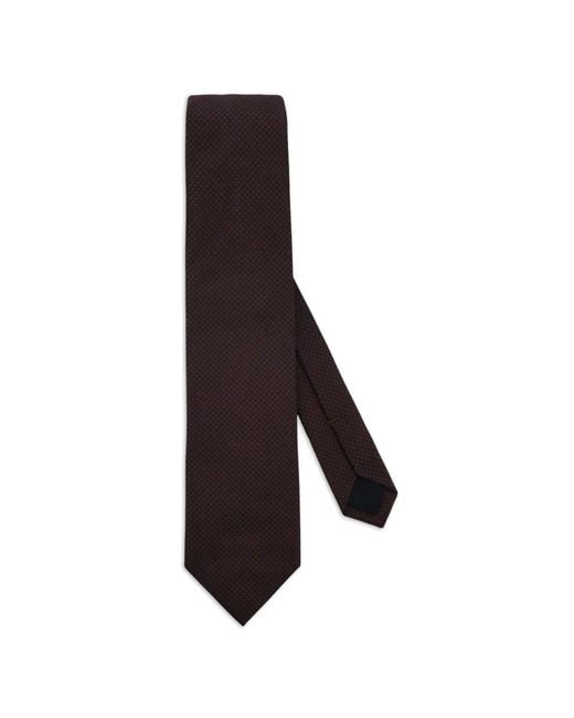 Corneliani Brown Dotted Silk Tie for men