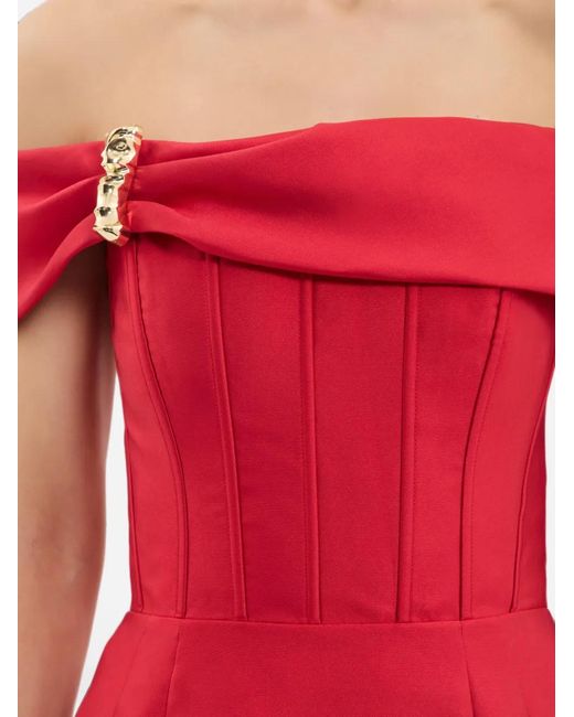 Rebecca Vallance Red Esmerald Midi Dress