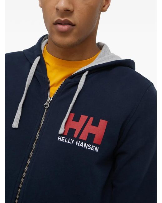 Helly Hansen Blue Hooded Zip-Up Sweatshirt for men