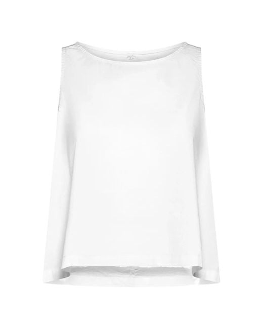 Deha White Poplin Sleeveless Top