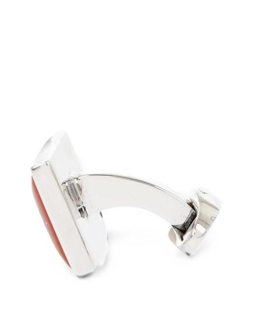 Corneliani White Square-Shape Cufflinks for men