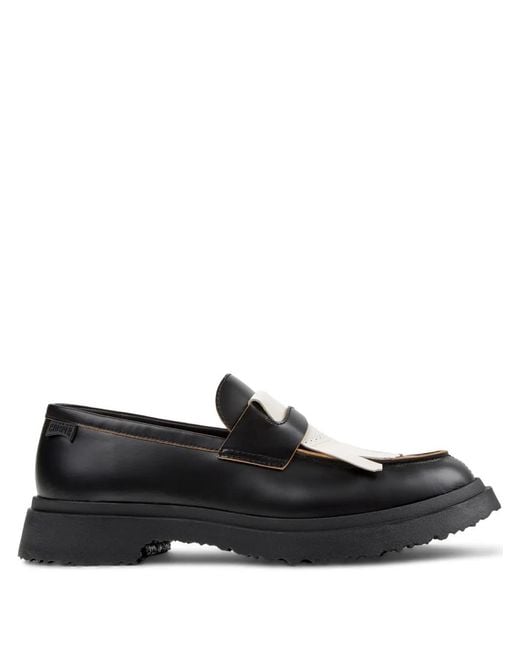 Camper Black Leather Moccasins for men