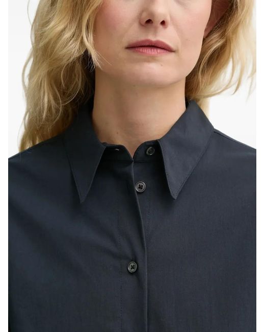 Marc O' Polo Blue Button-Down Cotton Shirt Dress