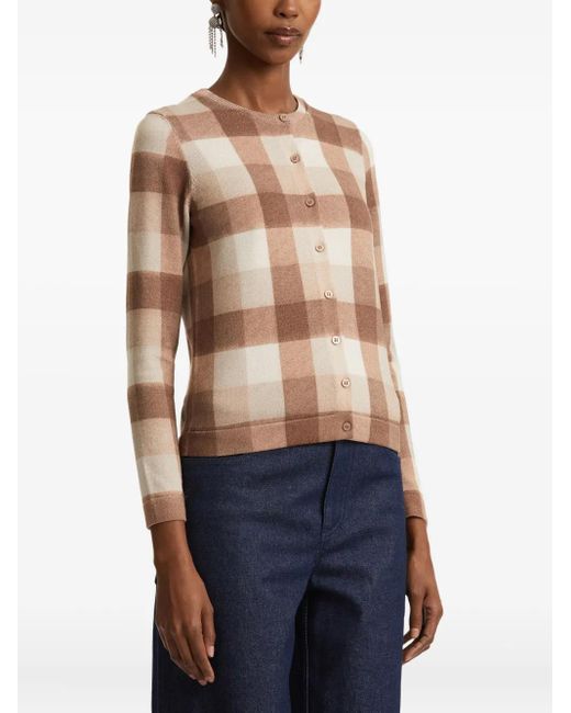 Oscar de la Renta Vest Met Gingham Ruit in het Brown