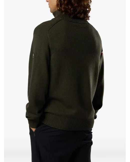 Rossignol Black Half-Zip Wool Sweater for men