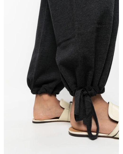 P.A.R.O.S.H. Black Drawstring-Waistband Cargo Trousers