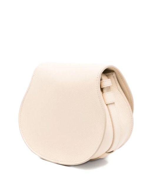 Chloé Natural Marcie Horseshoe-Detail Shoulder Bag