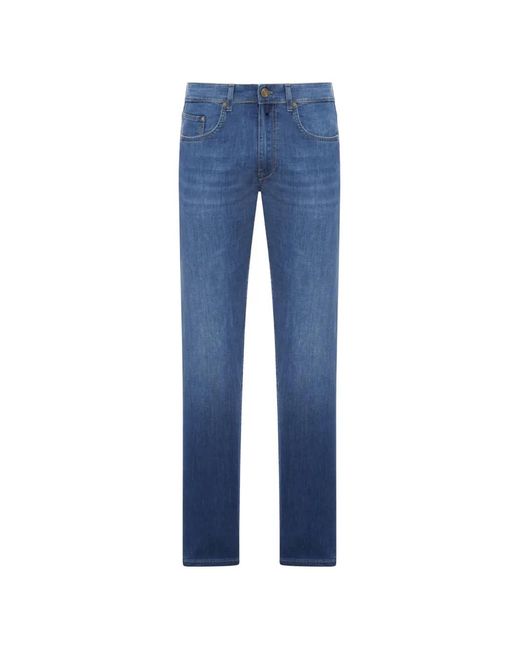 Incotex Blue Five-Pocket Slim-Fit Jeans for men