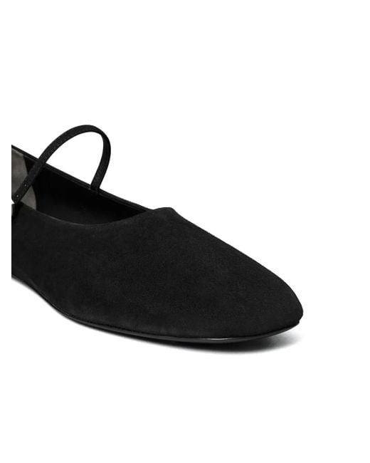 Bailarinas planas de ante Tory Burch de color Black