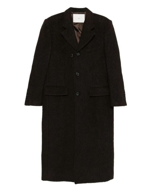 DUNST Black Alpaca Wool-Blend Coat