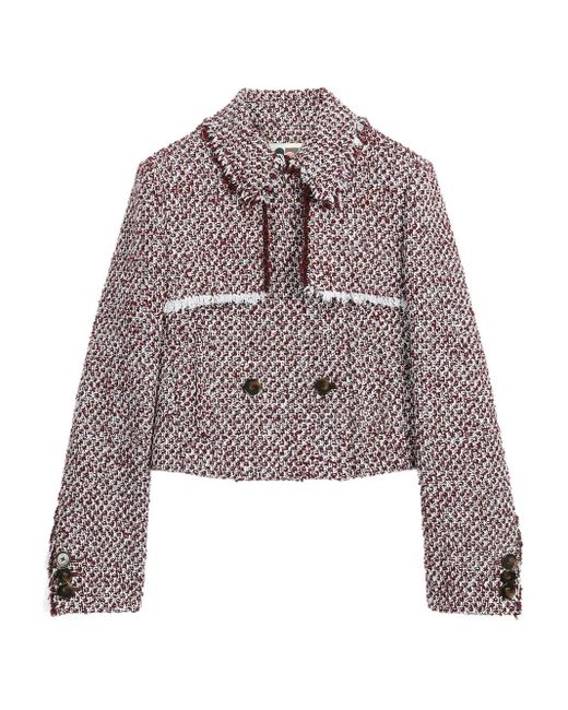 Ports 1961 Red Strukturierte Cropped-Jacke
