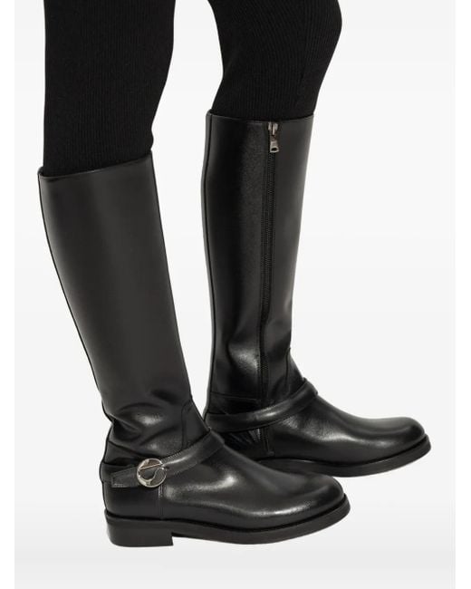 Coperni Black Buckle Strap Boots