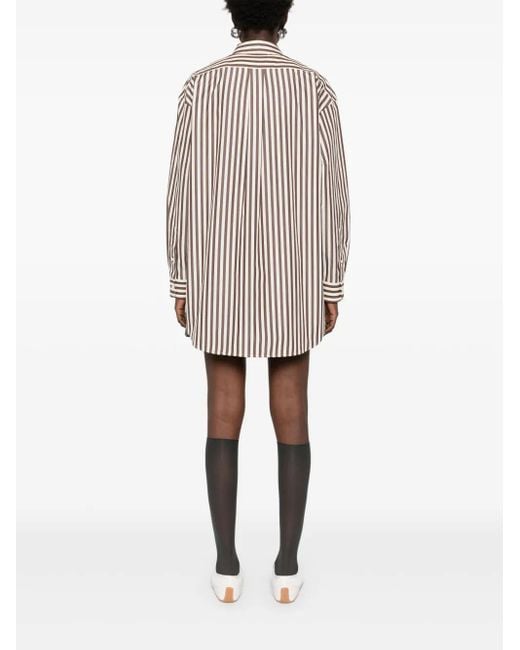 Miu Miu Gestreept Blouse in het Natural