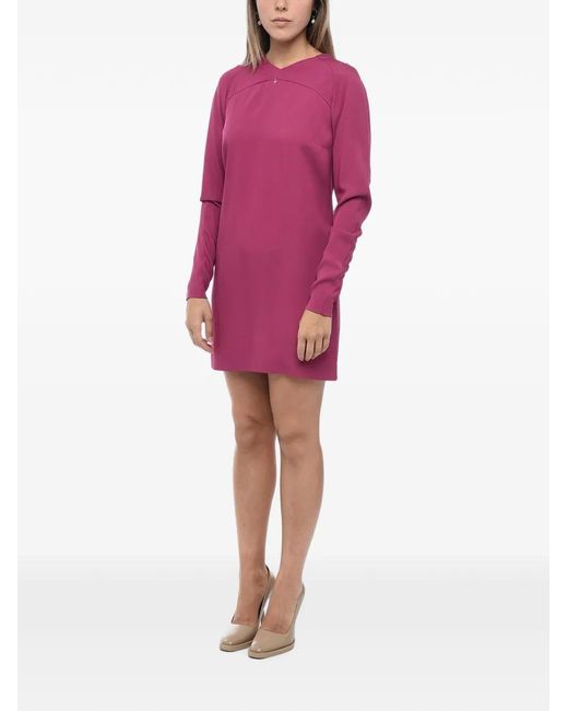 DSquared² Pink Logo-Charm Long-Sleeve Mini Dress