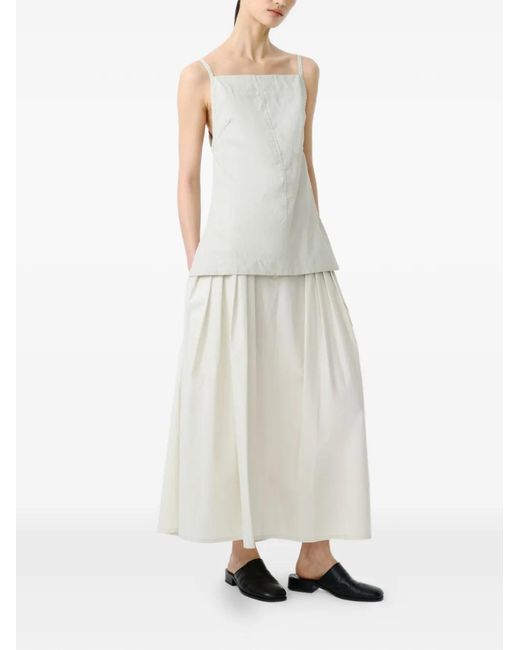 Studio Nicholson White Raddle Slender Strap Side Vent Top