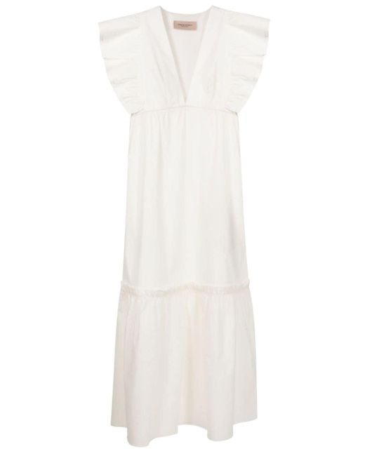 Adriana Degreas White Babados Ruffle-trim Beach Dress