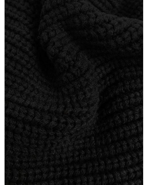 KENZO Black Écharpe À Patch Logo