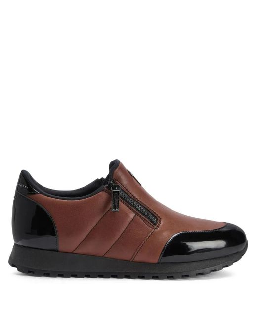 Giuseppe Zanotti Brown Ilde Run Double-Zip Low-Top Sneakers for men