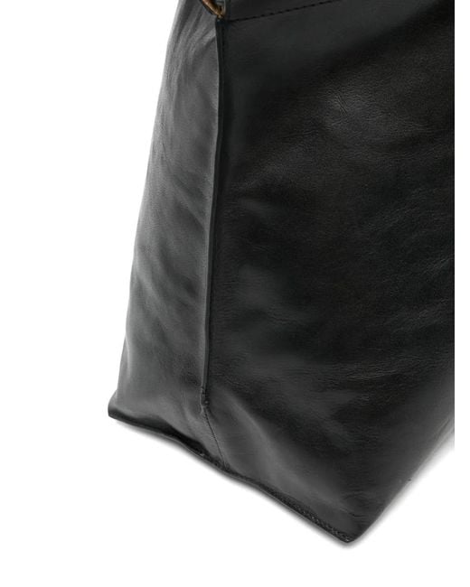 Leather tote bag Bea Mombaers de color Black