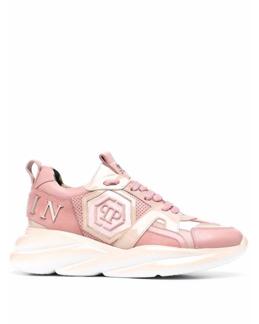 Philipp Plein runner flowers dames sneakers rood/roze vind je in Sneakerstad