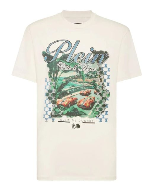 Philipp Plein Blue Cote D'Azur T-Shirt for men